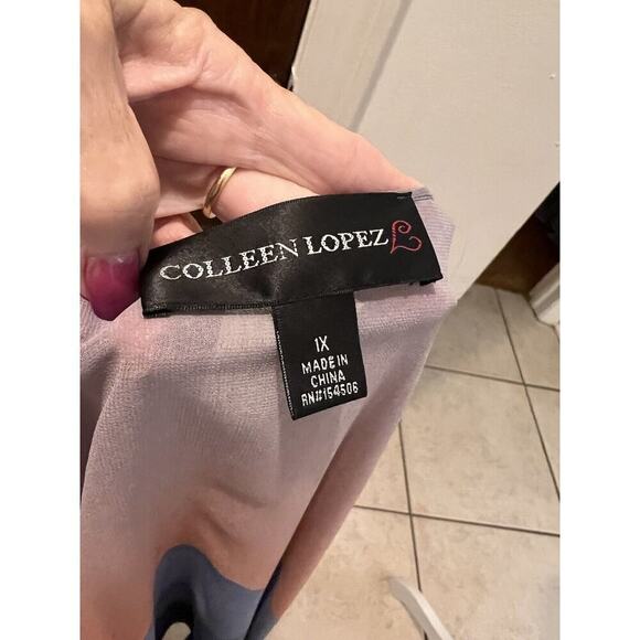 colleen lopez sunset mountain painting sharkbite hem topper size 1x - Picture 5 of 7